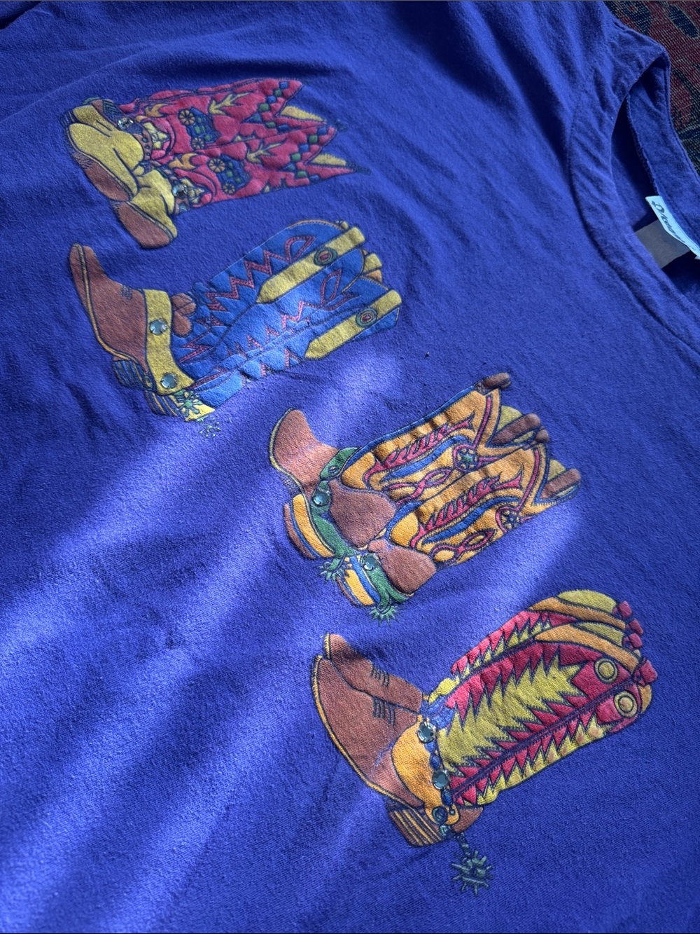 Vintage Western Boot Graphic top